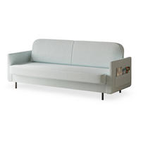 SCHLAFSOFA - POUCH - Hellblau - Aragon 70 - Hellblau, Holzwerkstoff (221/87/84cm) - Möblo