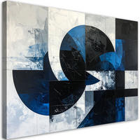 LEINWANDBILD 3D und geometrisch 100x70cm - Blau, Textil (100/70cm) - Feeby