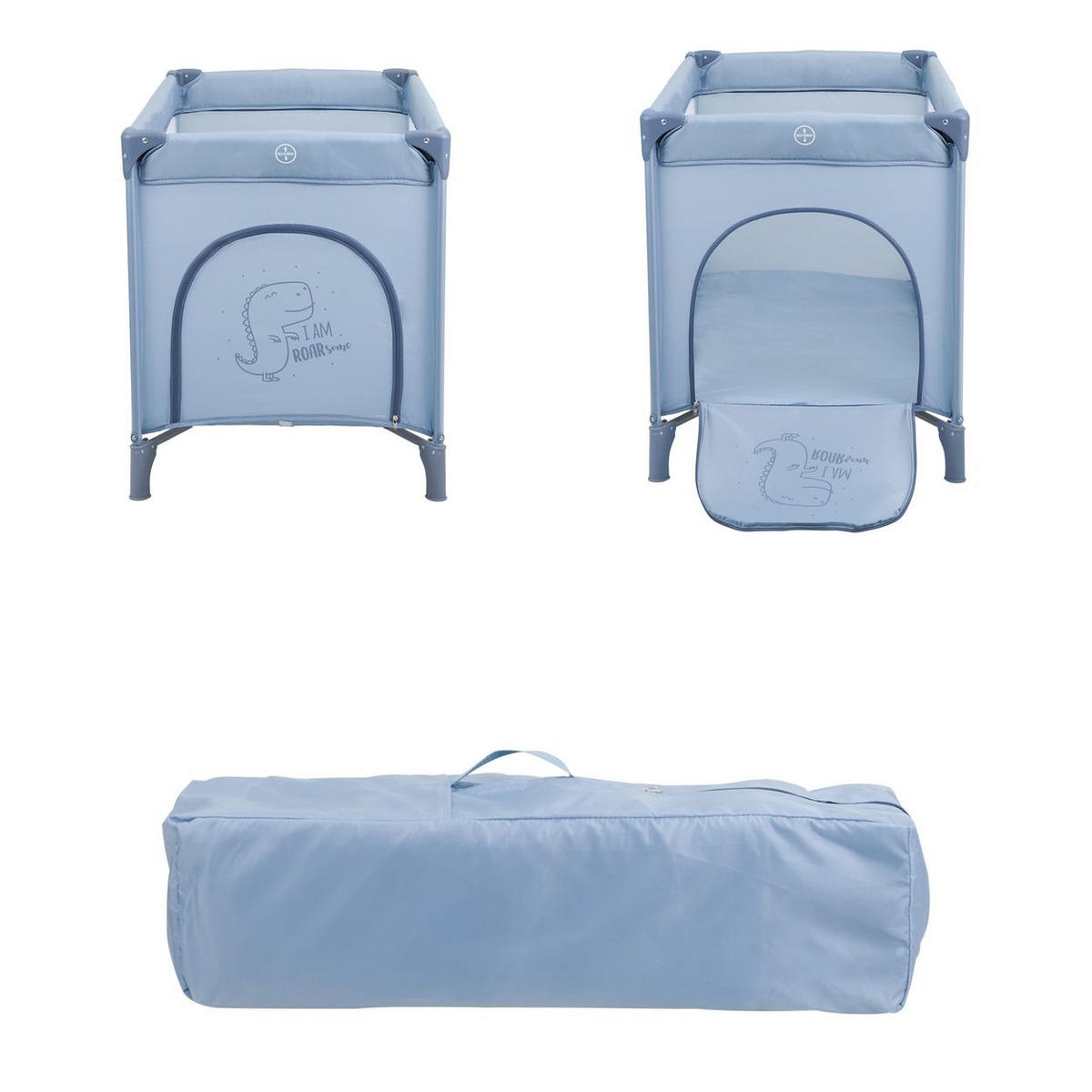 REISEBETT so gifted Blau P weiche Matratzenauflage, Seiteneingang - Hellblau, Metall (60/120cm) - Kikka boo