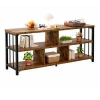 REGAL Standregal 140 x 34 x 76.2 cm Holzoptik Metallgestell - Wildeiche, Holzwerkstoff/Metall (140/76.2/34cm) - Quality Elegance