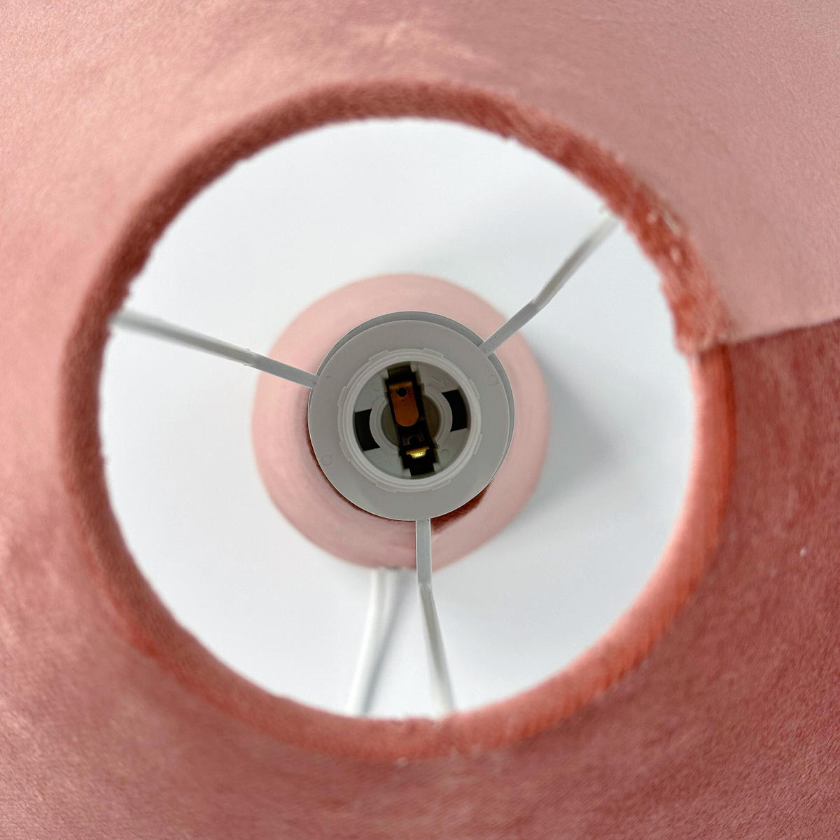 TISCHLAMPE - Rosa, Textil/Metall (30/30/47cm) - Relaxdays