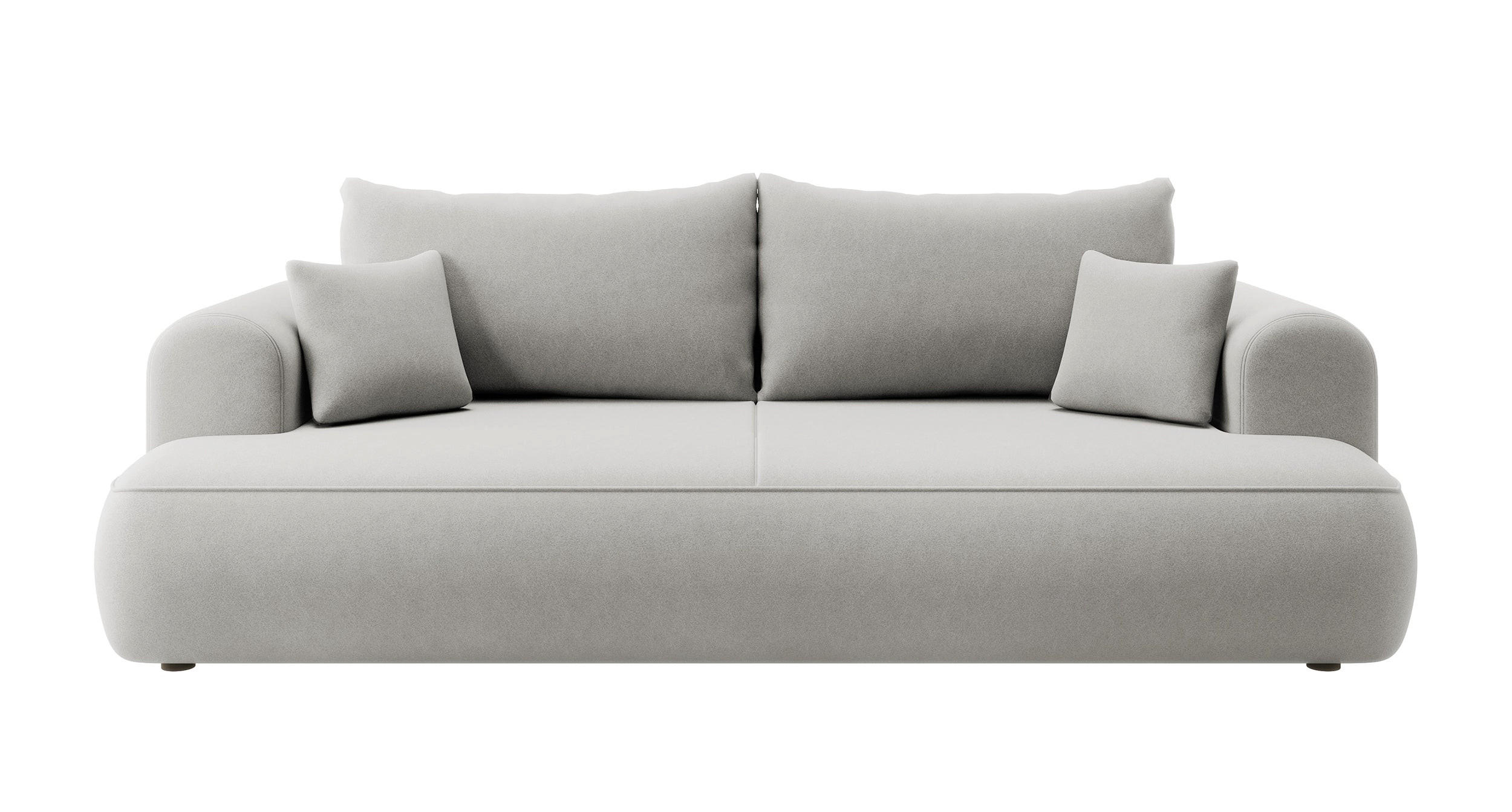 SCHLAFSOFA Ovo Grau Velours - Grau, Textil (250/102/110cm) - Selsey