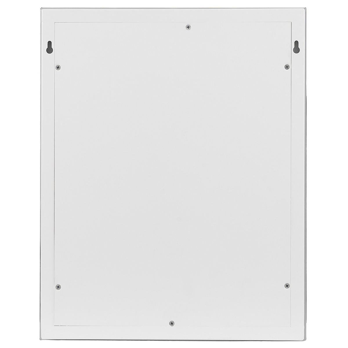 BADSPIEGEL mit LED-Beleuchtung rechteckig 40/50 cm Lucenay - Silberfarben, Metall (40/50/3cm) - Beliani