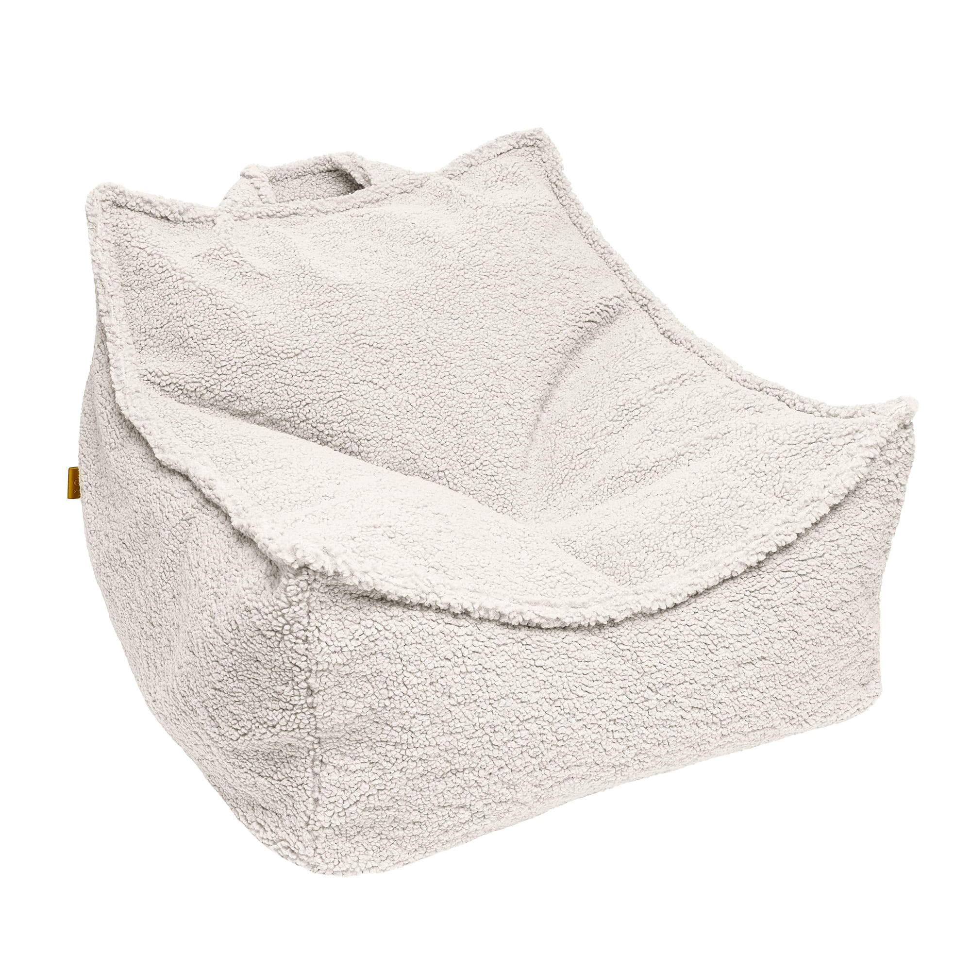 SITZSACK für Kinder, Eckig, Bearly, Cremig - Creme, Textil (60/50/70cm) - MeowBaby