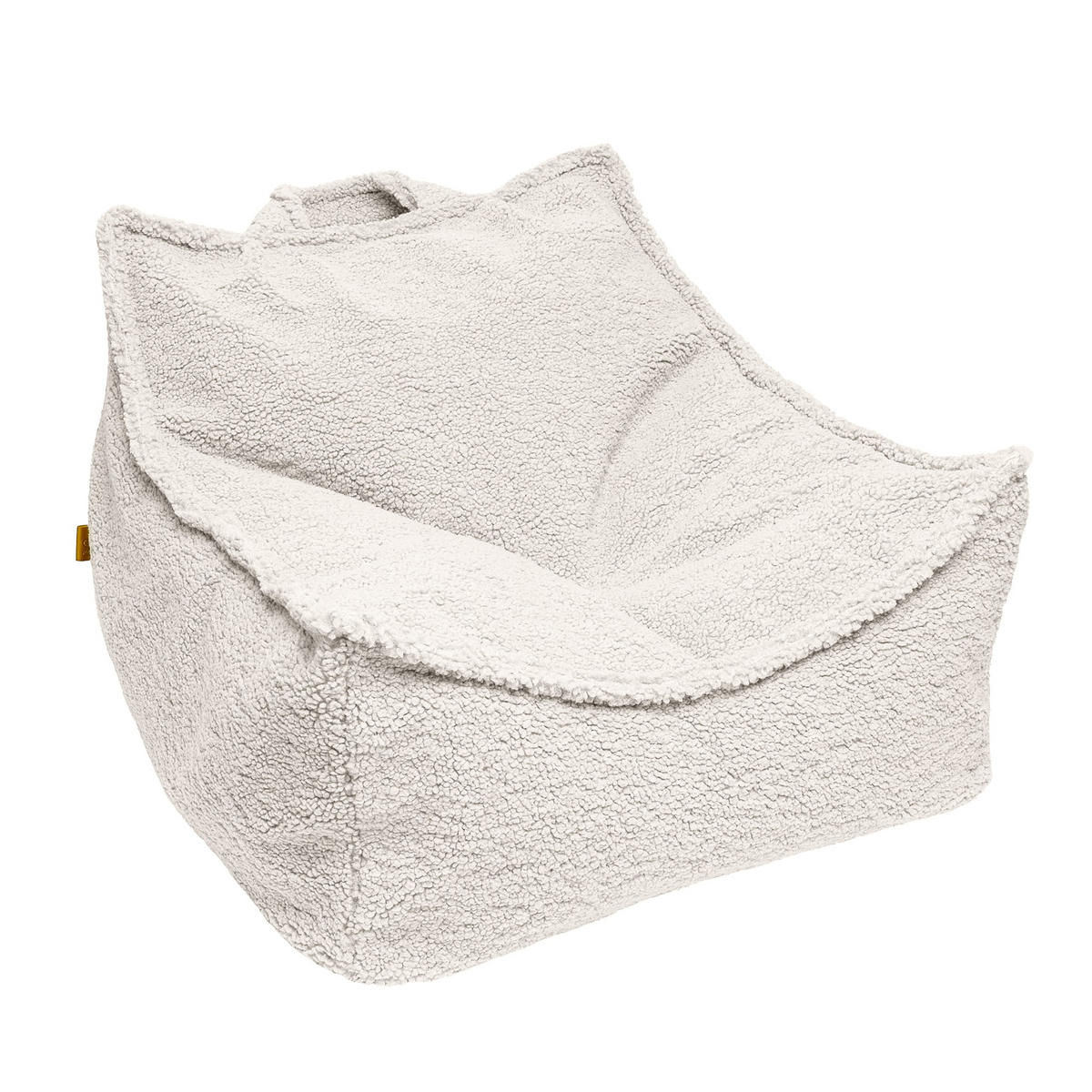 SITZSACK für Kinder, Eckig, Bearly, Cremig - Creme, Textil (60/50/70cm) - MeowBaby