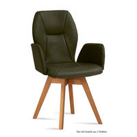 ARMLEHNSTUHL drehbar (2er-Set) Draia 58x92x60 Eiche geölt/Khaki - Dunkelgrün/Eichefarben, Kunststoff (60/92/58cm) - 58aufmkessel