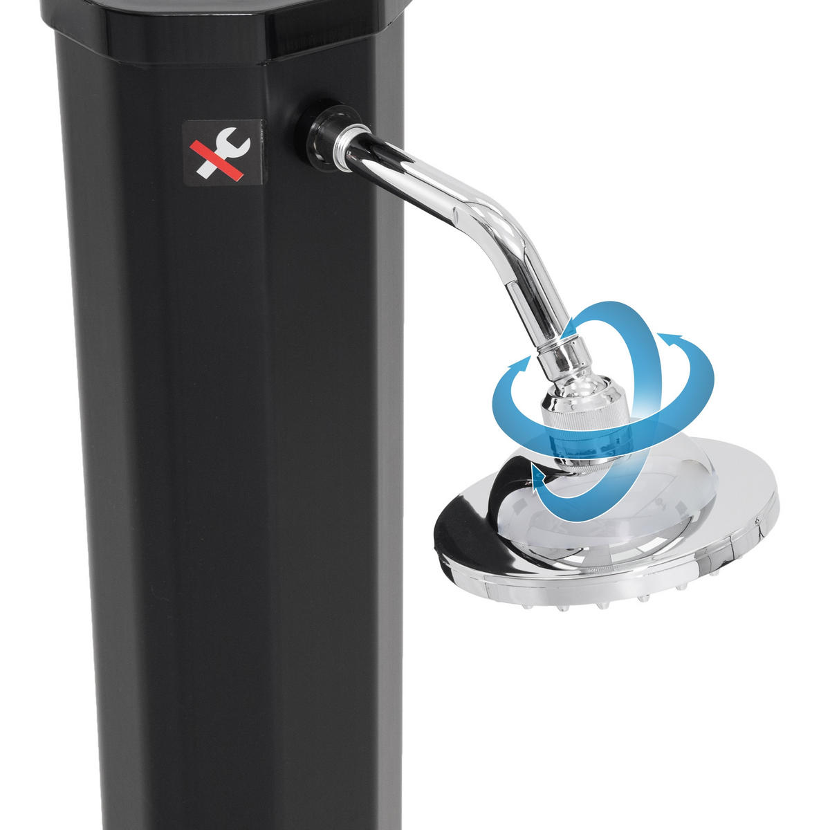 SOLARDUSCHE - Schwarz, Kunststoff (14/217/18cm) - ECD-Germany