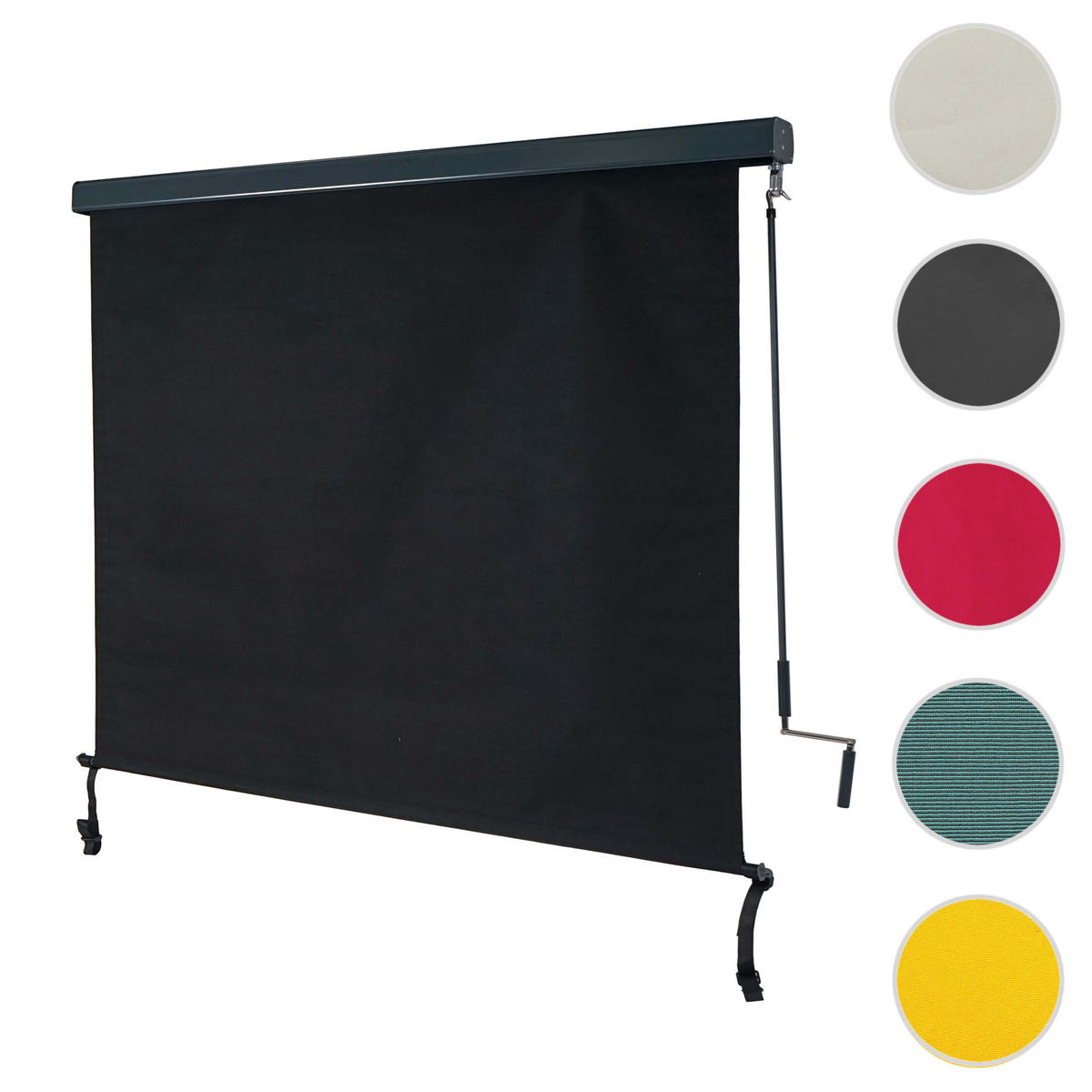 VERTIKALMARKISE Schwarz - Schwarz, Textil (180/250/8cm) - MCW