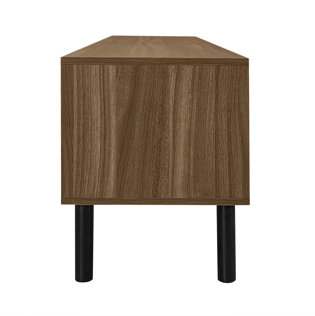 LOWBOARD 170/38/47.7 cm Schwarz/Natur aus Spanplatte mit 4 Türen - Schwarz, Holzwerkstoff (38/47/170cm) - OKMYHOME