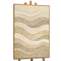 GEMÄLDE Schatten und Sand Schattenfugenrahmen Eichefarben 120x80 cm - Eichefarben, Holz (120/80cm) - YS-art gallery