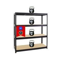 SCHWERLASTREGAL Dino 180x160x60 cm Fachlast 600 kg Schwarz - Schwarz, Metall (160/180/60cm) - PROREGAL