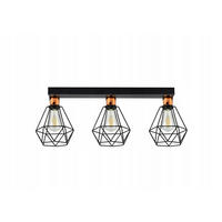 DECKENLEUCHTE EDISON II - Goldfarben/Schwarz, Metall (20/58/27cm) - kiki design