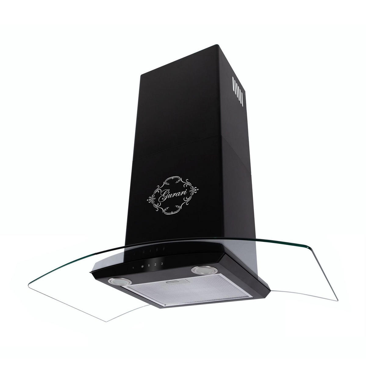 DUNSTABZUGSHAUBE GCH T 465 60 BL PRIME+ Umluftset, 60 cm Schwarz - Schwarz, Glas/Metall (60/81/43cm) - Gurari