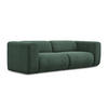 3-SITZER SOFA Chenille Stoff Grün - Schwarz/Grün, Kunststoff/Textil (228/70/89cm) - Makamii