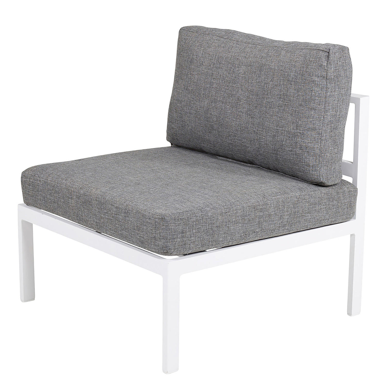 SITZELEMENT - Weiß - Aluminium - 70 x 66 x 74 cm - Weiß, Metall (70/66/74cm) - home24