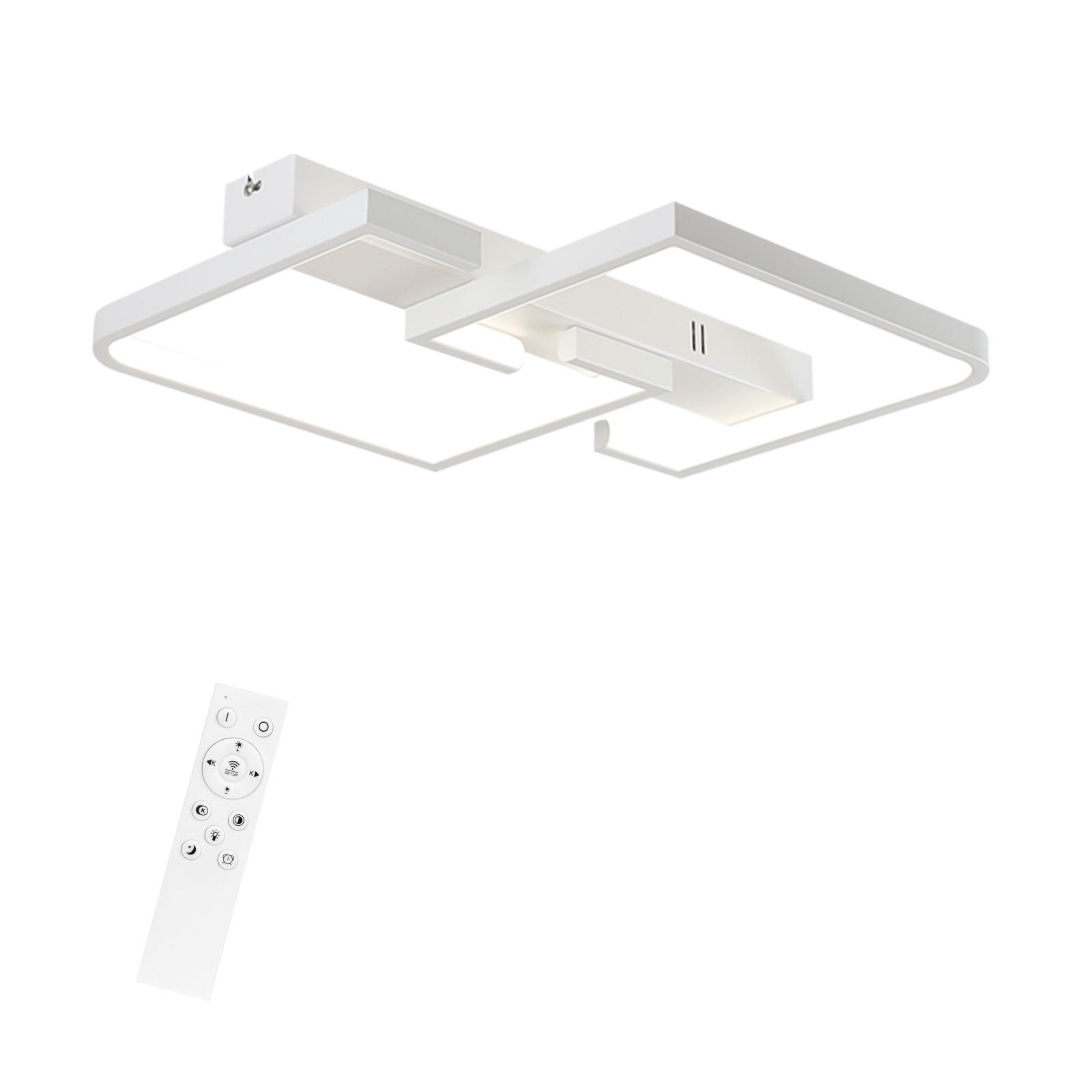 LED-DECKENLEUCHTE Carsten 61/47/6 cm - Weiß, Metall (61/47/6cm) - Nettlife
