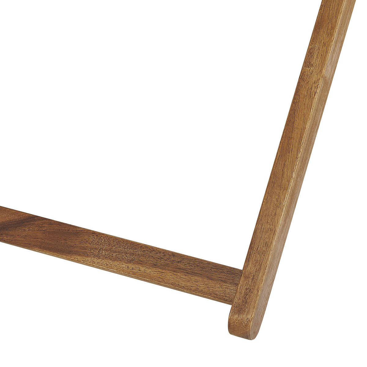 GARTENLIEGE 2er-Set hellbraun Textil weiß/blau ZickZack-Muster Anzio - Hellbraun/Blau, Textil (54/70/97cm) - Beliani