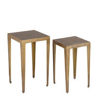 BEISTELLTISCH Rivva Gold 32/32/55cm 2er-Set - Goldfarben, Metall (32/32/55cm) - PTMD Collection