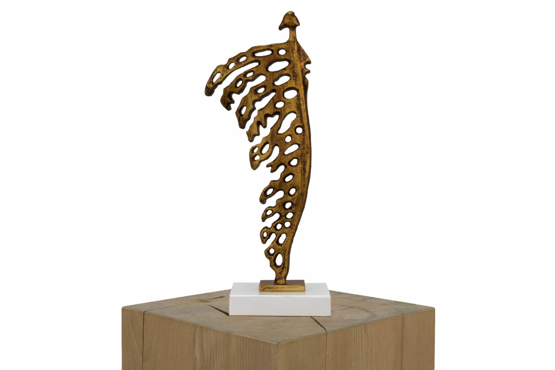 SKULPTUR Kupfer 13/39 cm - Kupferfarben, Stein (0.7/39/9cm) - KUNSTLOFT