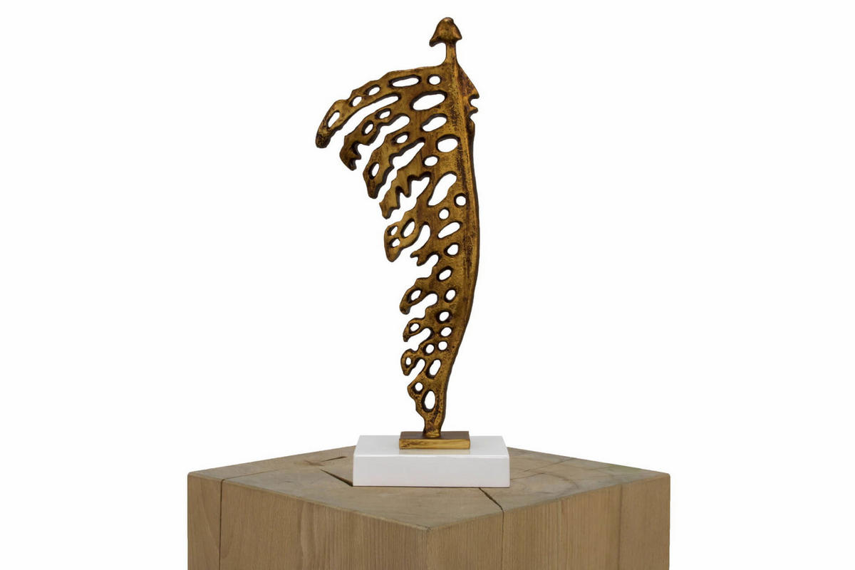 SKULPTUR Kupfer 13/39 cm - Kupferfarben, Stein (0.7/39/9cm) - KUNSTLOFT