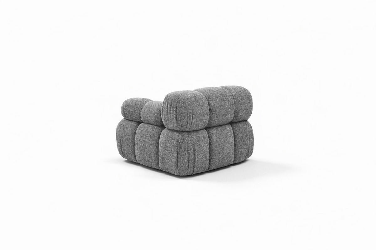 MODUL Seitlich, Für Modulares System, Stoff Abriamo, Dunkelgrau, Rechts, Selia - Dunkelgrau, Holz (95/70/95cm) - Kaiser Möbel