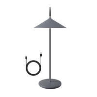 STOLNÍ lampa Abmeier LED 15,4/15,4/37,6 cm - šedá, plast (15.4/15.4/37.6cm) - Nettlife