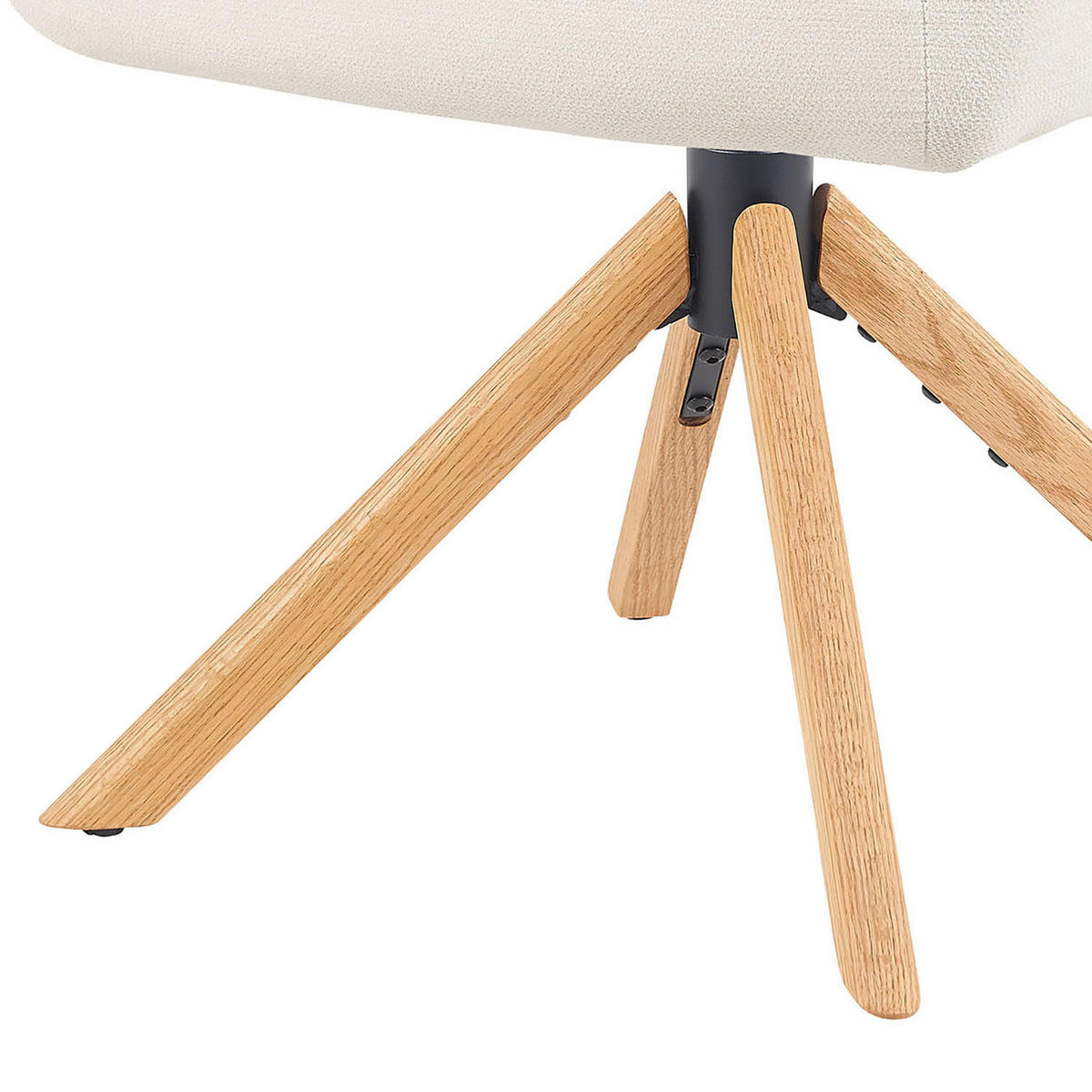 ARMLEHNSTUHL Mika-Luis 2er-Set - Honigeiche/Creme, Eichenholz/Holz (60/82/61cm) - DUBI Möbel