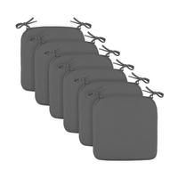 SITZKISSEN Canvas 38x38cm Anthrazit 6er-Pack - Anthrazit, Textil (38/38/2cm)