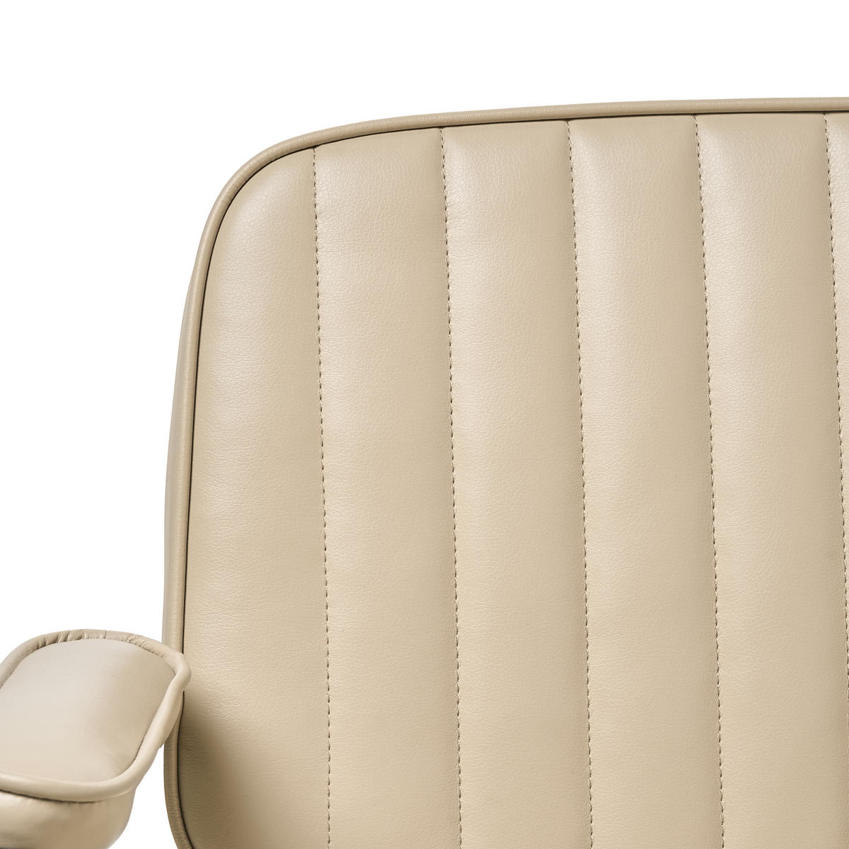 KANCELÁŘSKÁ ŽIDLE Umělá kůže Béžová Berne - béžová, plast (60/80/60cm) - Beliani