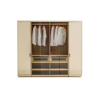 KLEIDERSCHRANK Aura 6 trg. - Beige, Holzwerkstoff (260/230/65cm)