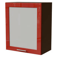 KÜCHENHÄNGESCHRANK Brerra W2S/60 Lava / RAL 3002 karminrot Hochglanz 60 / 32,5 / 72cm - Dunkelgrau/Rot, Holz/Holzwerkstoff (60/72/32.5cm) - Feldmann-Wohnen