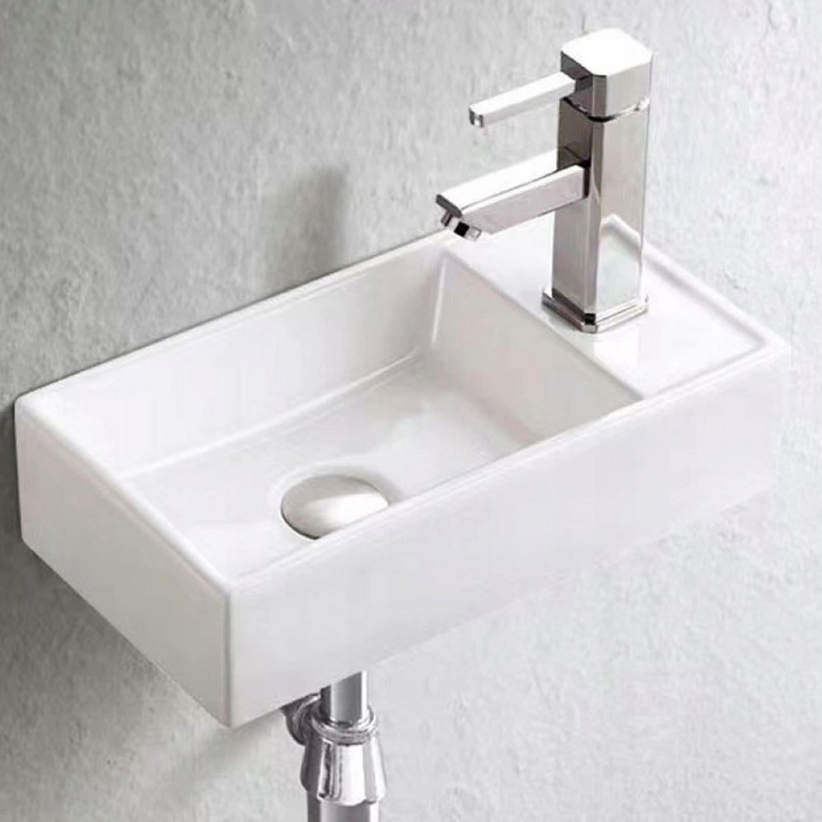 WASCHBECKEN, weiß 40/10/22 cm - Weiß, Keramik (40/10/22cm) - Rexo