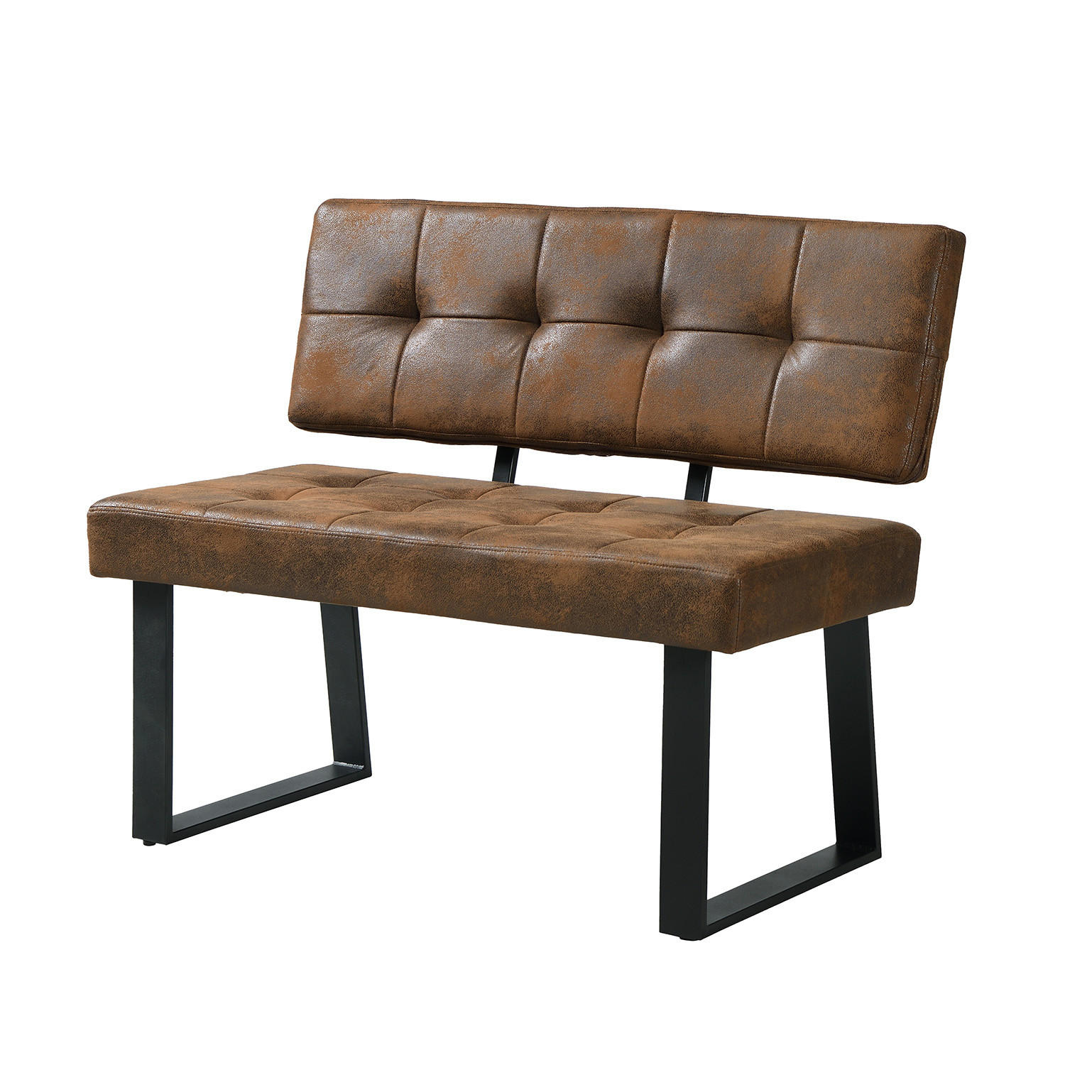 SITZBANK SIGFRID - Braun, Metall (100/48/56cm) - B&D Home