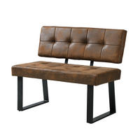 SITZBANK SIGFRID - Braun, Metall (100/48/56cm) - B&D Home