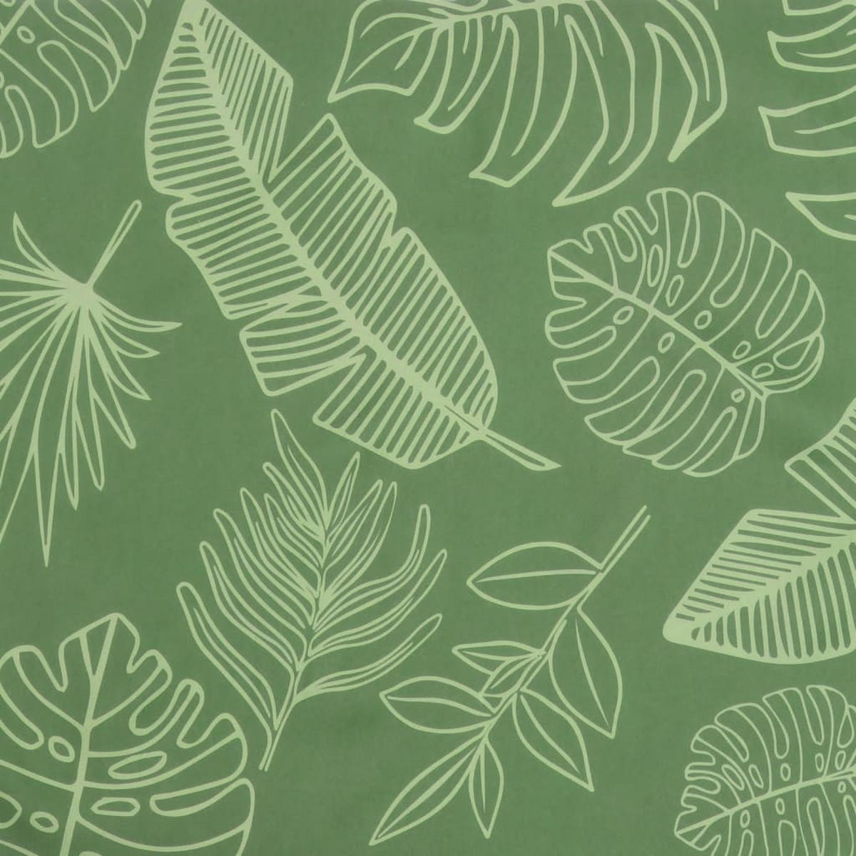 HOCHLEHNER-AUFLAGEN 4 Stk. Blattmuster Oxford-Gewebe - Grün, Textil (50/7/120cm) - vidaXL
