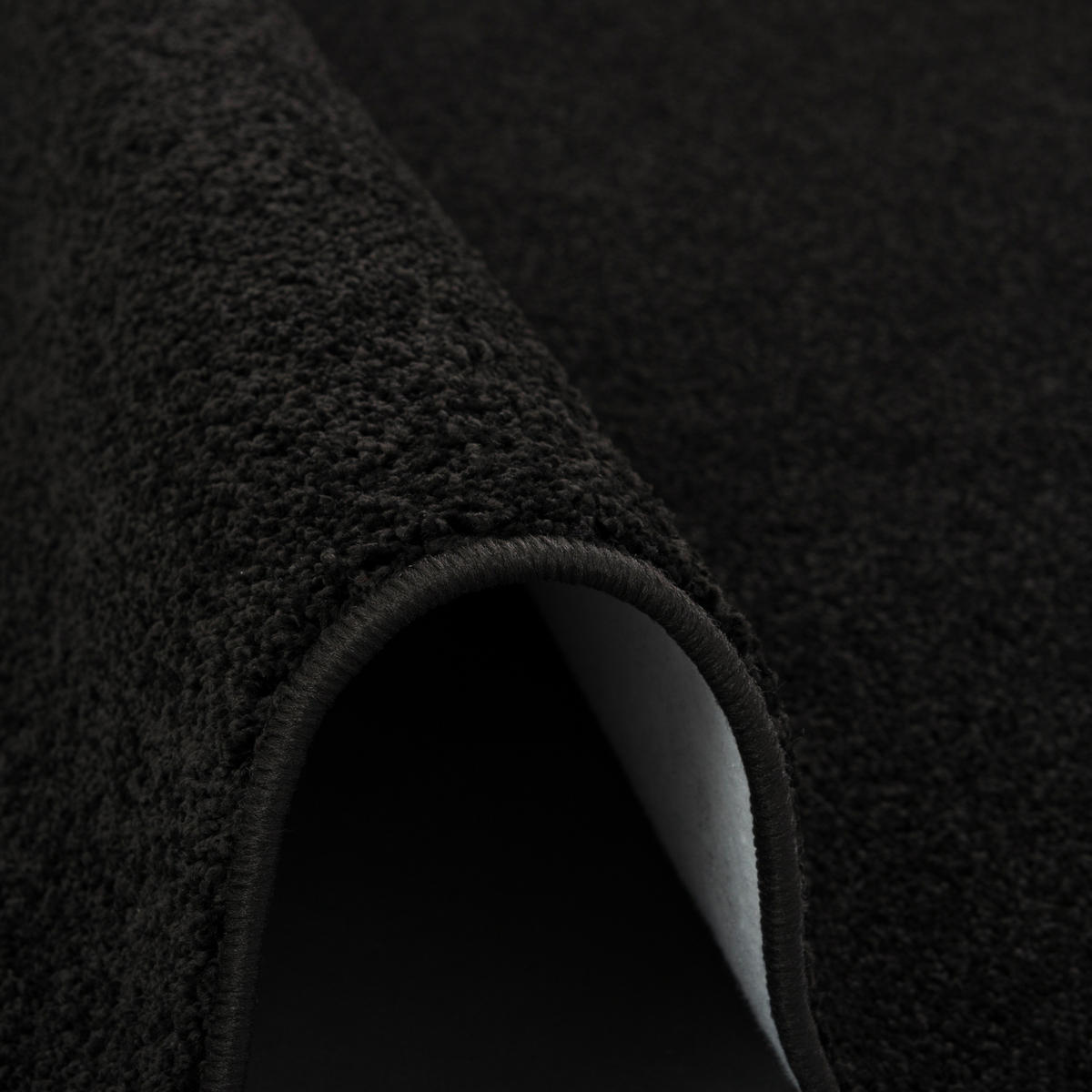 HOCHFLOR VELOURS TEPPICH COTTAGE RUND - Schwarz, Textil (133/133cm) - Snapstyle