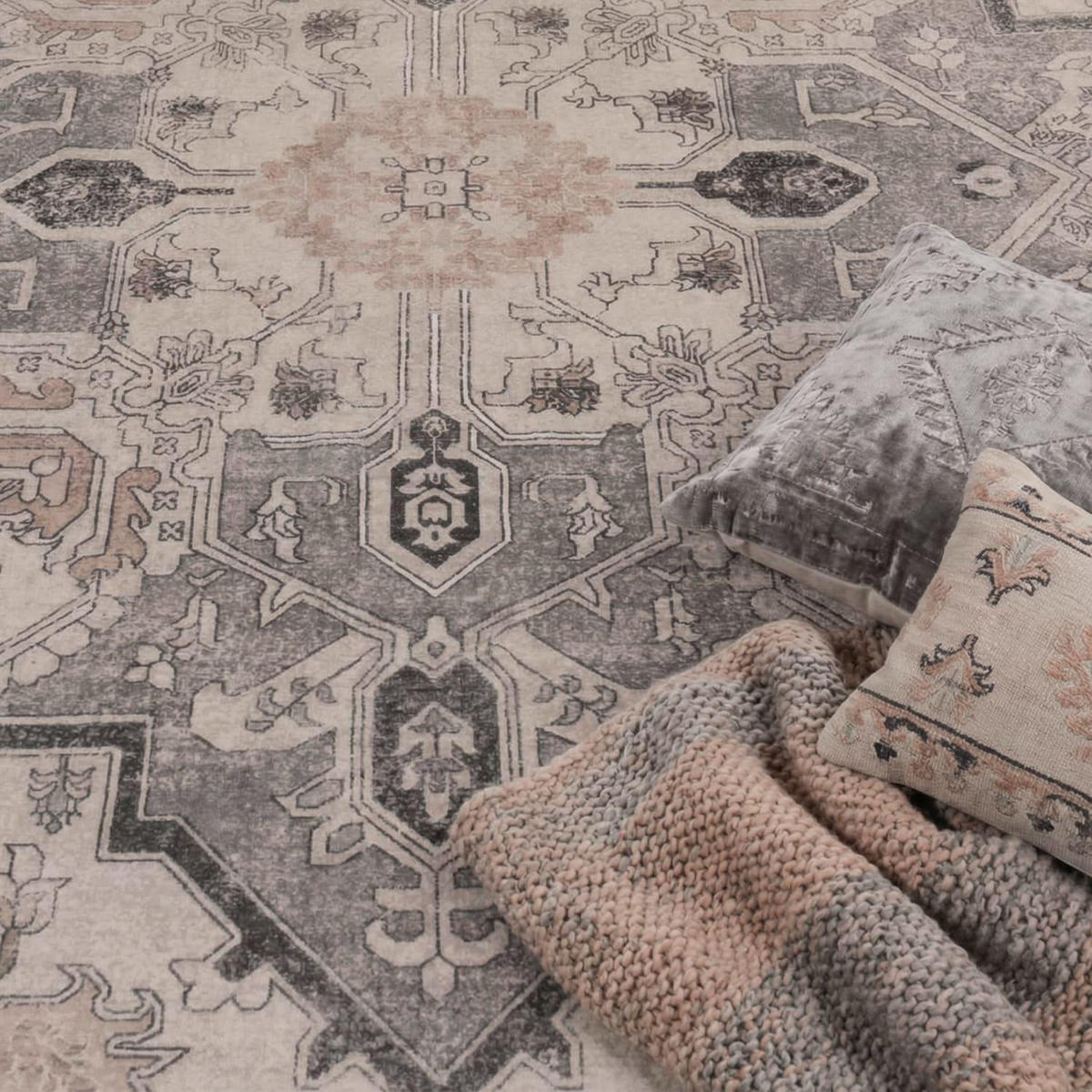 KURZFLOR-TEPPICH SEMER 425 BEIGE 240X340 - Beige, Kunststoff (240/340cm) - Paco Home