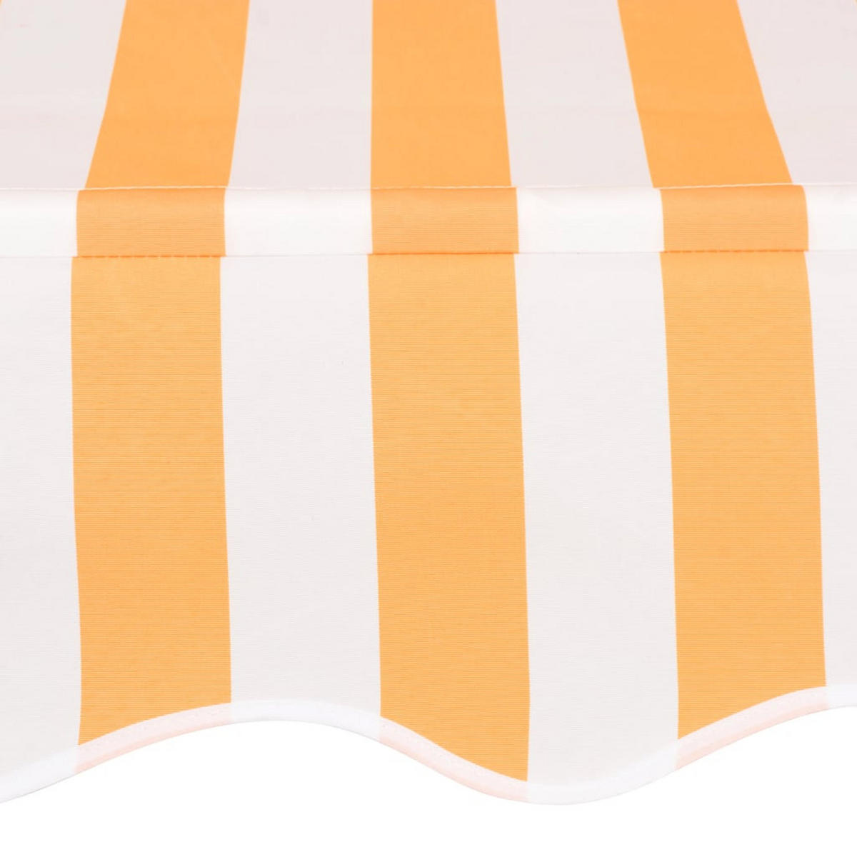 EINZIEHBARE Markise Handbetrieben 150 cm Orange/Weiß Gestreift - Orange, Textil (150/300/150cm) - furnicato