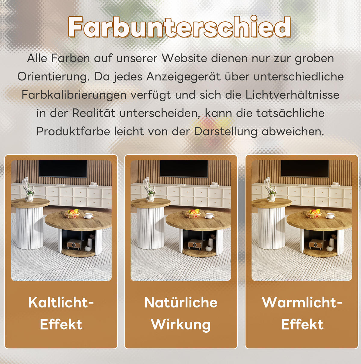 COUCHTISCH-SET 75/75/50 cm & 45/45/35 cm in Natur mit Ablage - Naturfarben, Holzwerkstoff (75/75/35cm) - Flora Grace