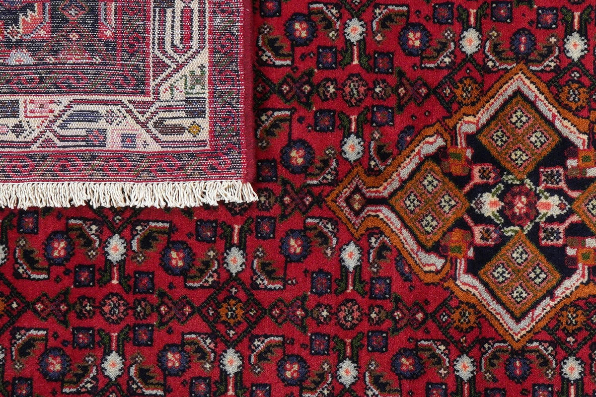 ORIENTTEPPICH handgeknüpft Assadabad Rot 161/106 cm Schurwolle - Rot, Textil (106/161cm) - Looma
