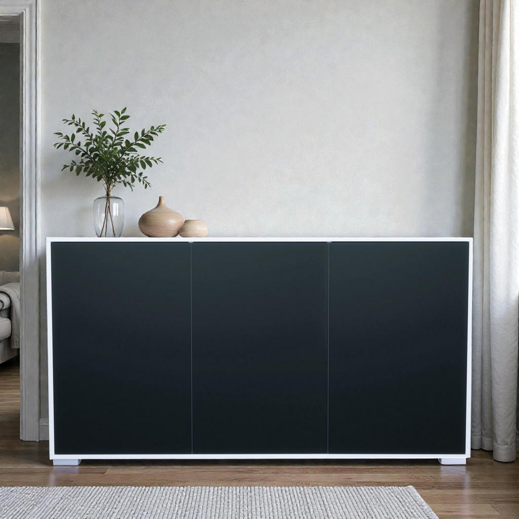 Thumbnail - InnoFurn Sideboard, Schwarz, Holzwerkstoff, 152.5x83x37 cm, Wohnzimmer, Kommoden & Sideboards, Sideboards