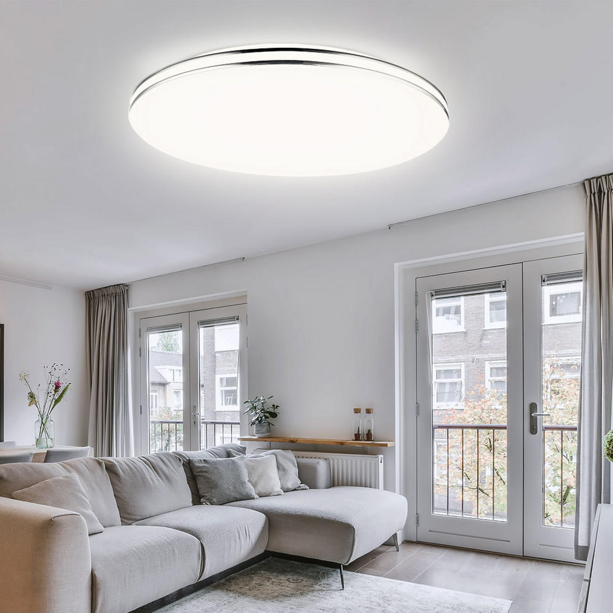 LED DECKENLEUCHTE Pierre Weiß Matt - Weiß, Metall (53/53/8cm)