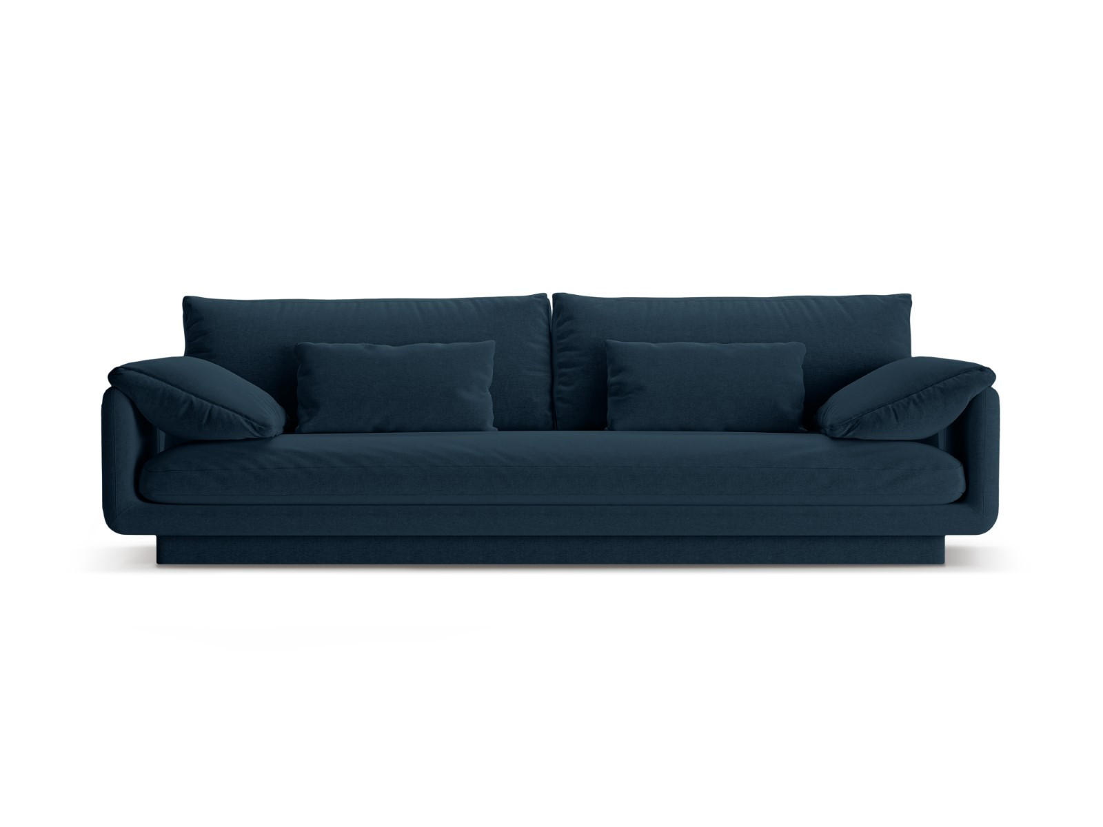 SOFA Torino aus strukturiertem Stoff marineblau 4 Sitzplätze - Blau, Textil (250/83/103cm) - Micadoni