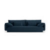 SOFA Torino aus strukturiertem Stoff marineblau 4 Sitzplätze - Blau, Textil (250/83/103cm) - Micadoni