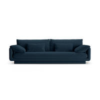 SOFA Torino aus strukturiertem Stoff marineblau 4 Sitzplätze - Blau, Textil (250/83/103cm) - Micadoni