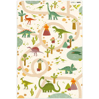 KINDERTEPPICH Dino - Grün - Natur - Kinder - Design 70x105 cm - Multicolor, Kunststoff (70/105cm) - MuchoWow