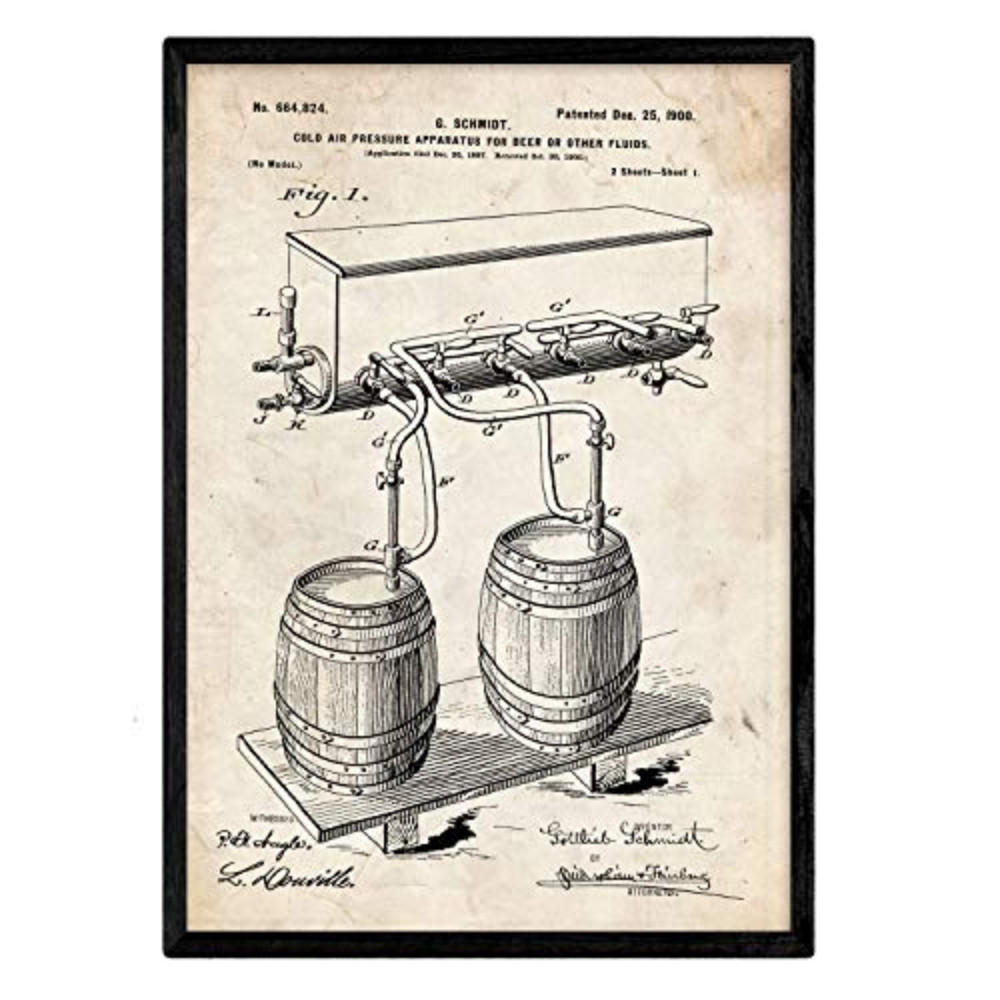 POSTER Kaltluftdruckgerät Patent A3 Rahmenlos - Klar, Papier (29.7/5/42cm) - Nacnic