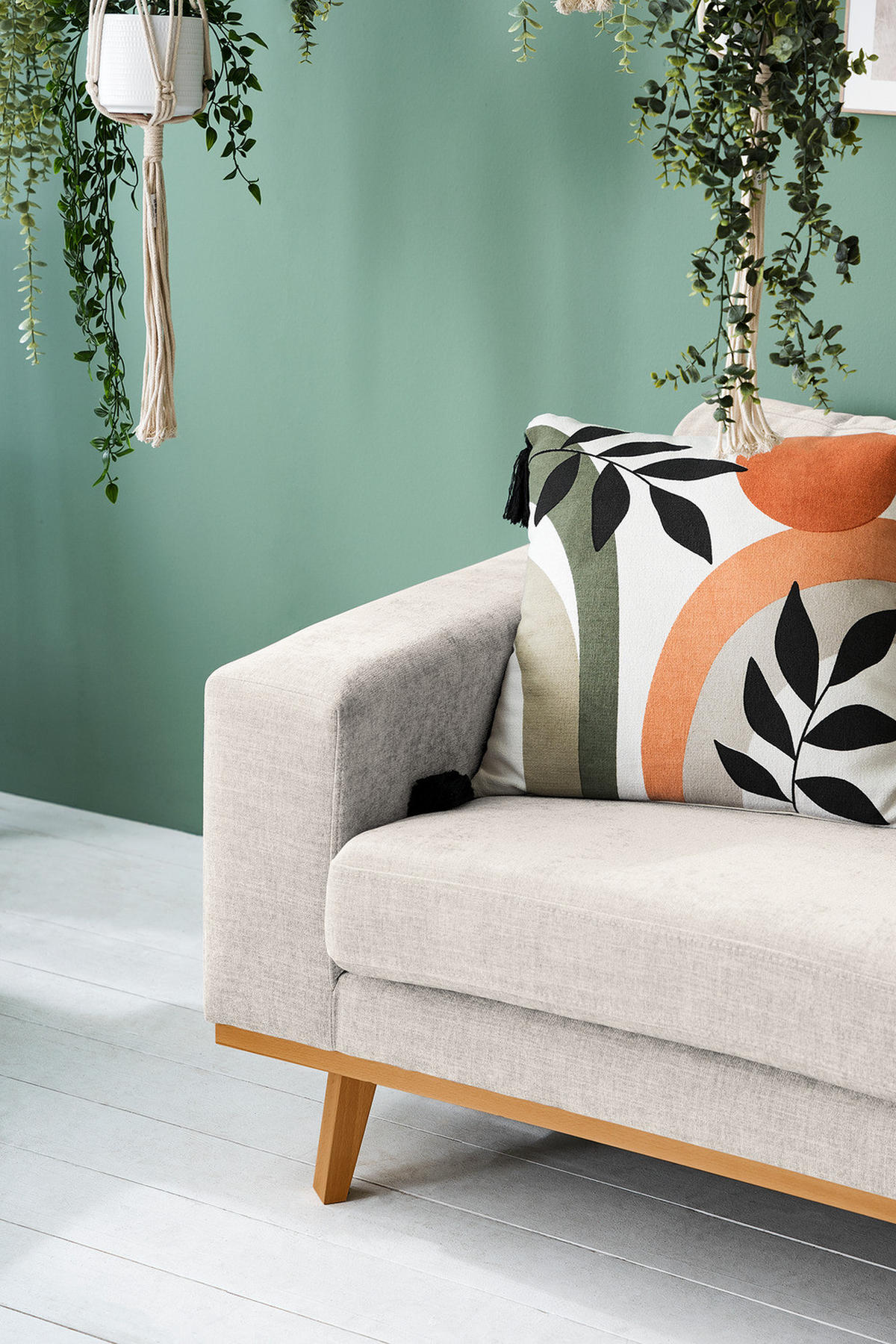 SESSEL - Buchefarben/Grau, Buchenholz/Textil (122/81/88cm) - home24