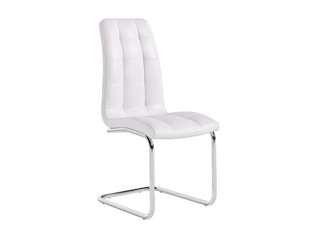 STUHL 6er-Set - Kunstleder - Weiß - NADYA - Weiß, Leder (43/100/60cm) - Vente-Unique