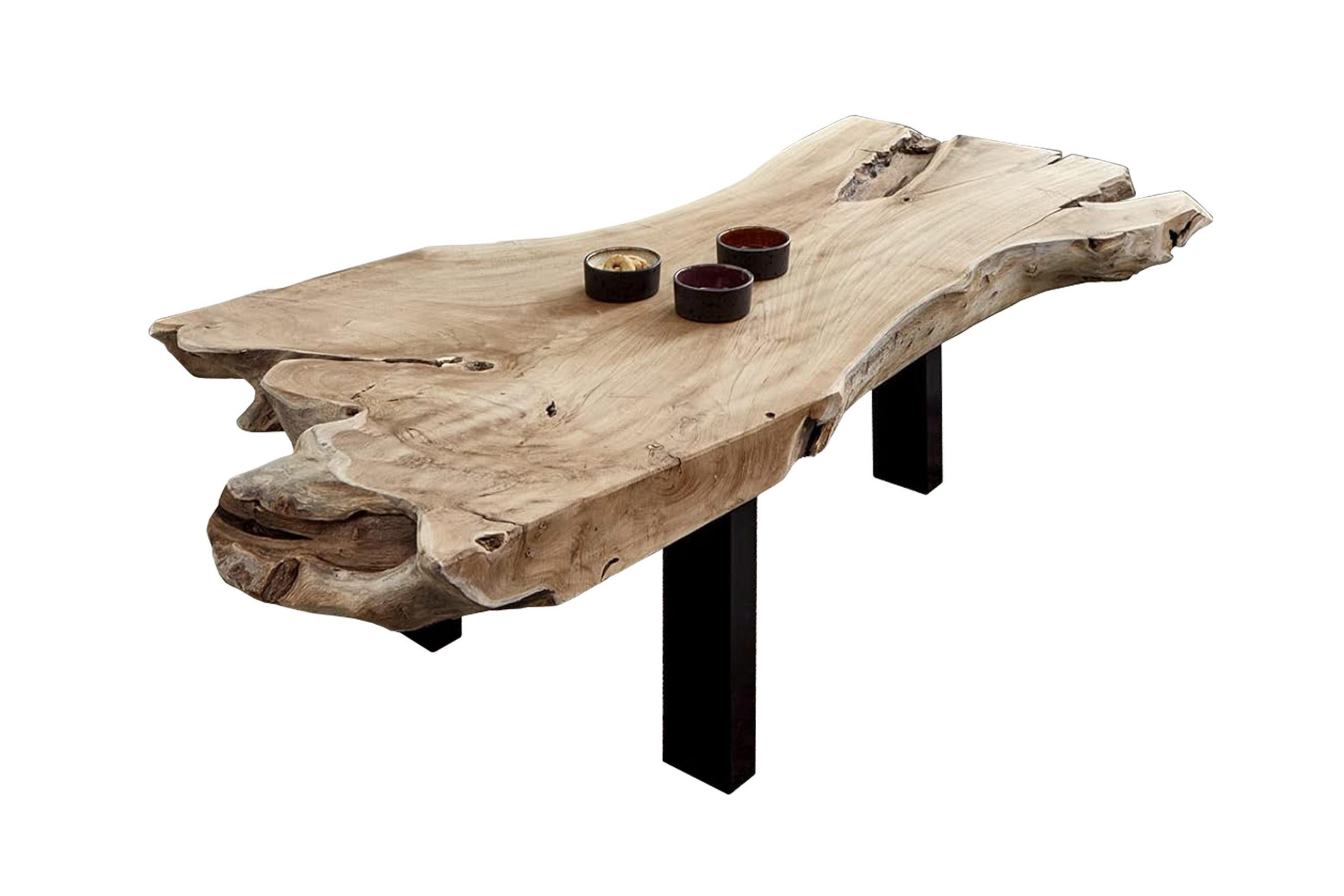 COUCHTISCH IBIZA - Beige/Schwarz, Holz/Metall (80/120/40cm) - SAM